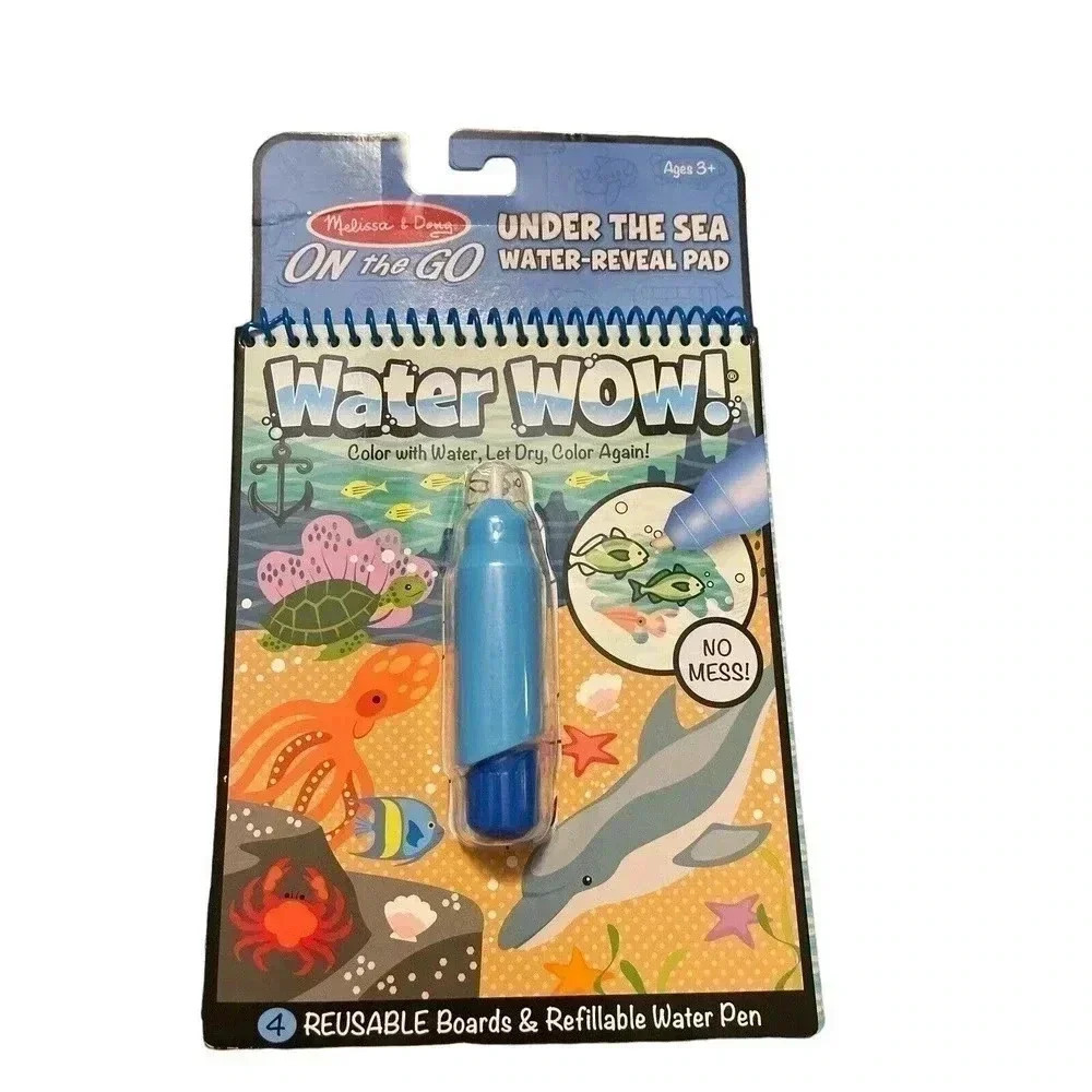 Melissa & Doug On the Go Water Wow! Water-Reveal Activity Pad - Under the Sea.